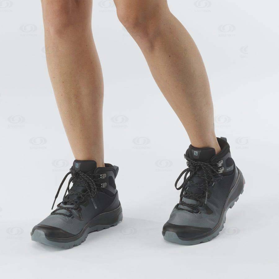 Dámské Trekové Boty Salomon VAYA MID GORE-TEX Černé | CZ-O2141