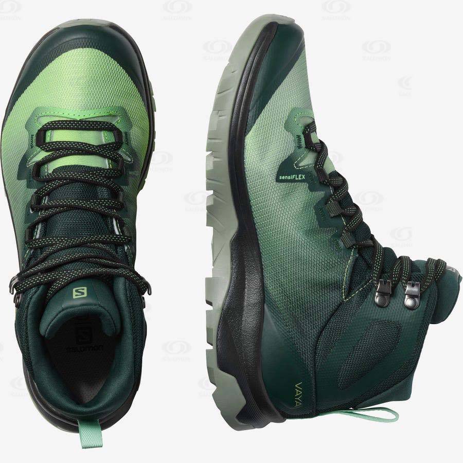 Dámské Trekové Boty Salomon VAYA MID GORE-TEX Zelene | CZ-O2237