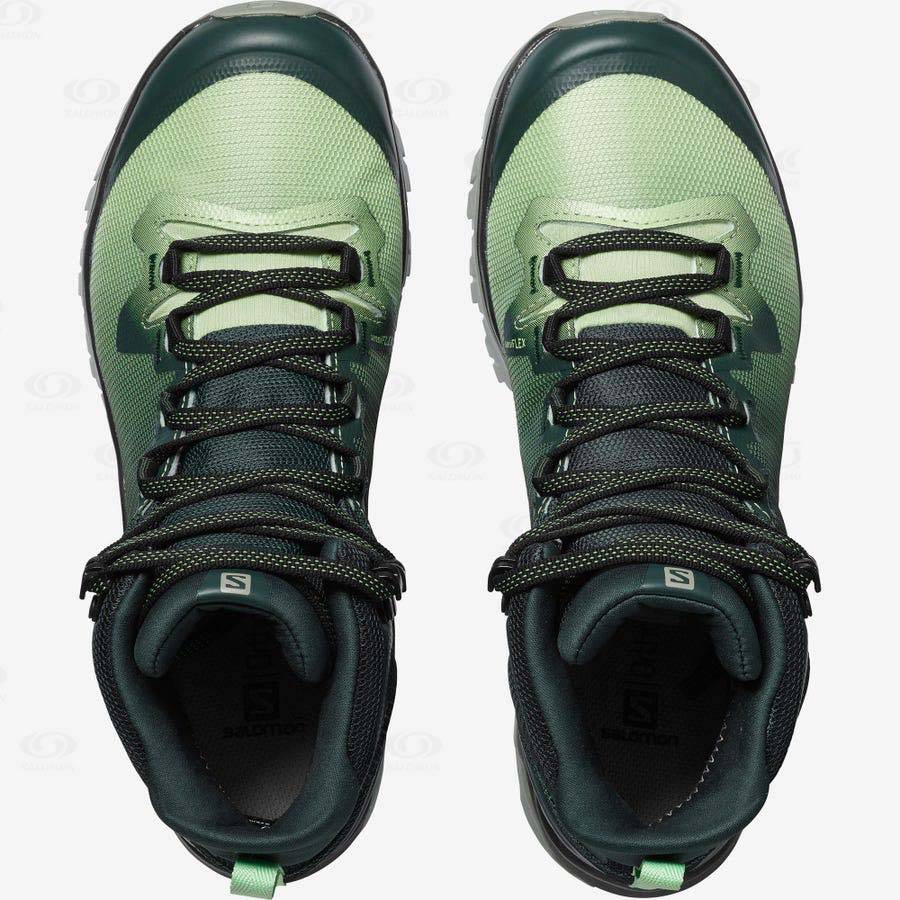 Dámské Trekové Boty Salomon VAYA MID GORE-TEX Zelene | CZ-O2237