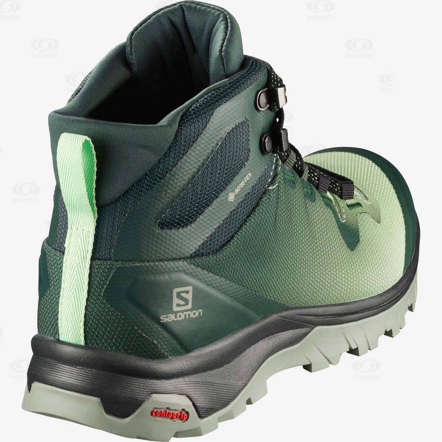 Dámské Trekové Boty Salomon VAYA MID GORE-TEX Zelene | CZ-O2237