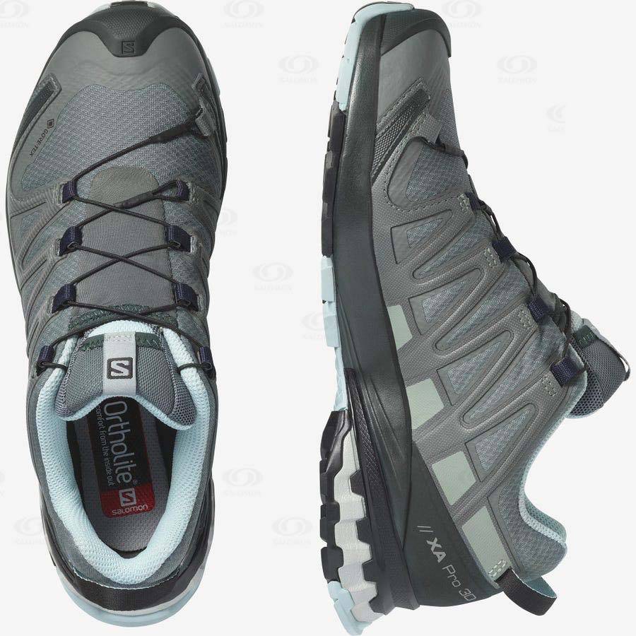 Dámské Trekové Boty Salomon XA PRO 3D v8 GORE-TEX Zelene | CZ-O2043