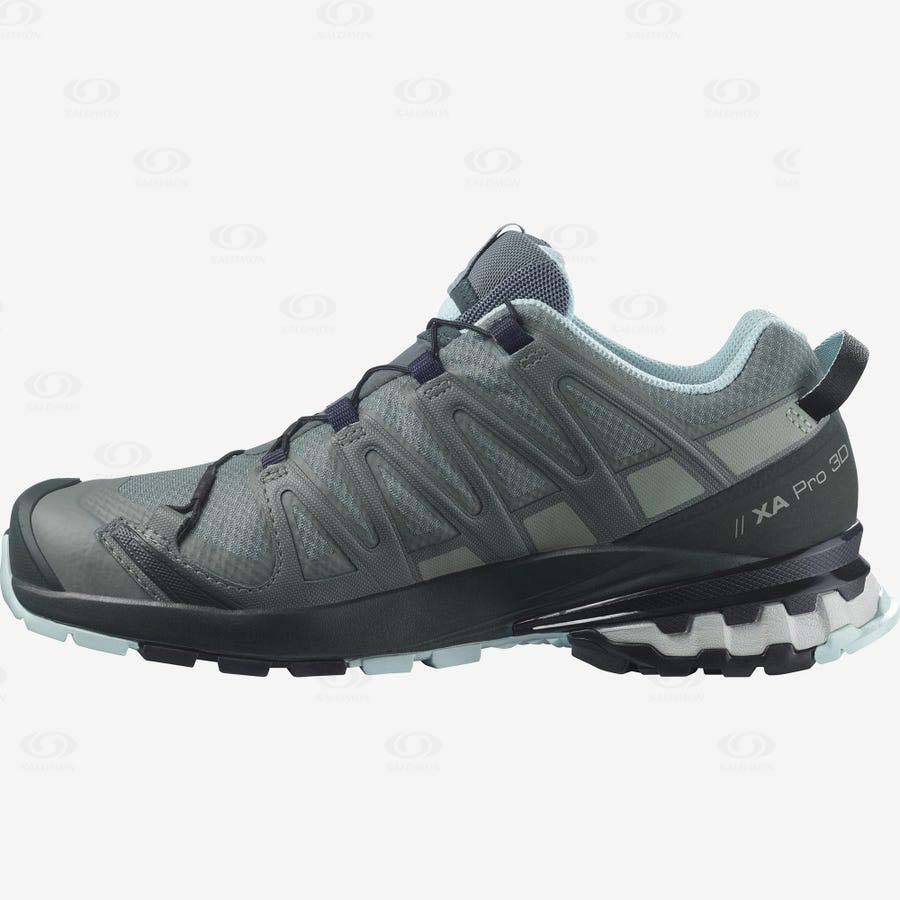 Dámské Trekové Boty Salomon XA PRO 3D v8 GORE-TEX Zelene | CZ-O2043
