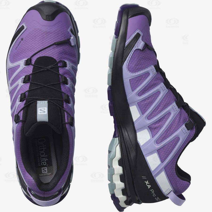 Dámské Trekové Boty Salomon XA PRO 3D v8 GORE-TEX Fialové | CZ-W1500