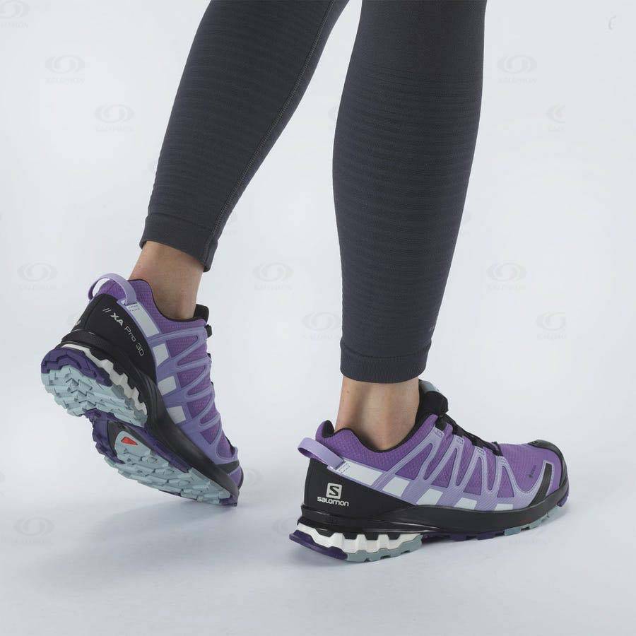 Dámské Trekové Boty Salomon XA PRO 3D v8 GORE-TEX Fialové | CZ-W1500