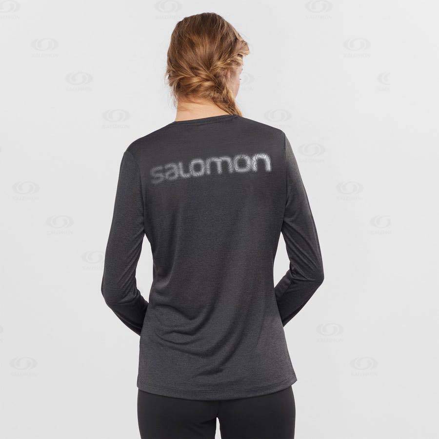 Dámské Tričko Salomon AGILE Černé | CZ-O1761
