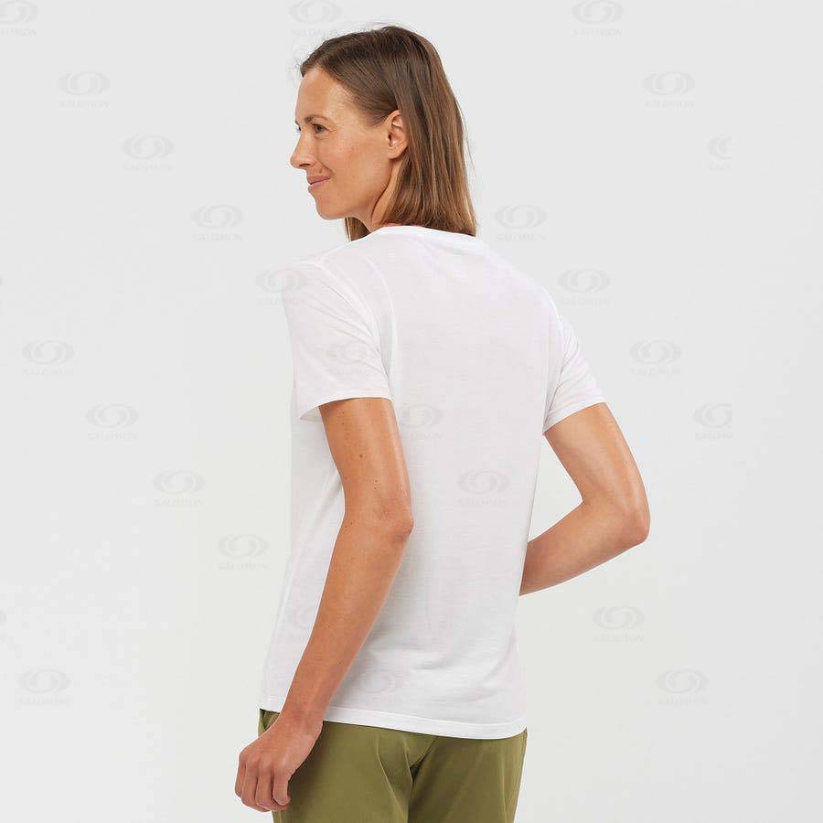 Dámské Tričko Salomon ESSENTIAL TENCEL Bílé | CZ-L1438