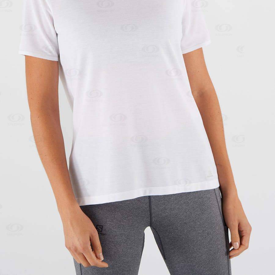 Dámské Tričko Salomon ESSENTIAL TENCEL Bílé | CZ-L1438