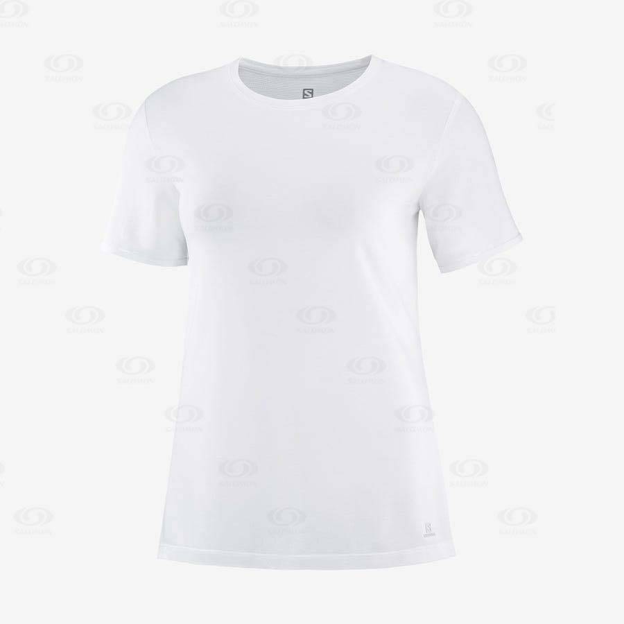 Dámské Tričko Salomon ESSENTIAL TENCEL Bílé | CZ-L1438
