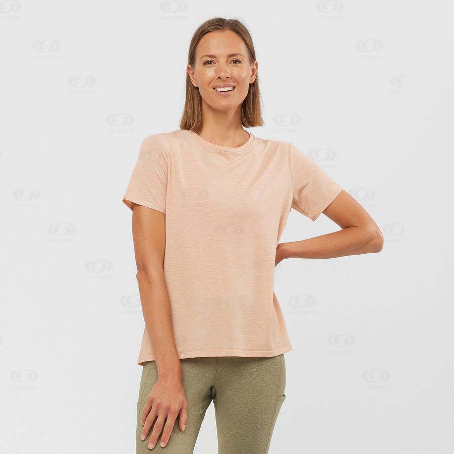 Dámské Tričko Salomon ESSENTIAL TENCEL Béžový | CZ-O1852