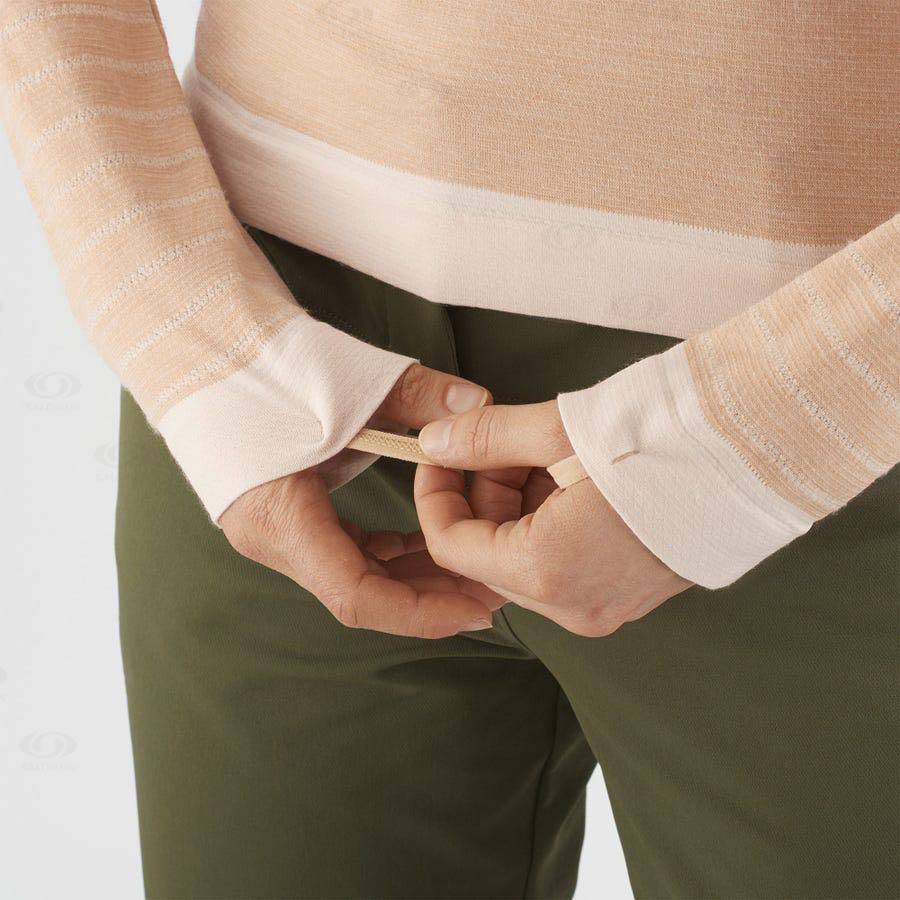 Dámské Tričko Salomon ESSENTIAL WOOL Béžový | CZ-A2361