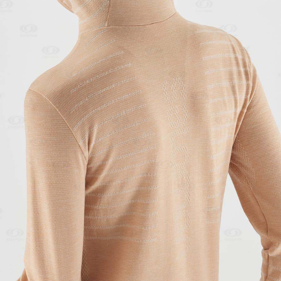 Dámské Tričko Salomon ESSENTIAL WOOL Béžový | CZ-A2361