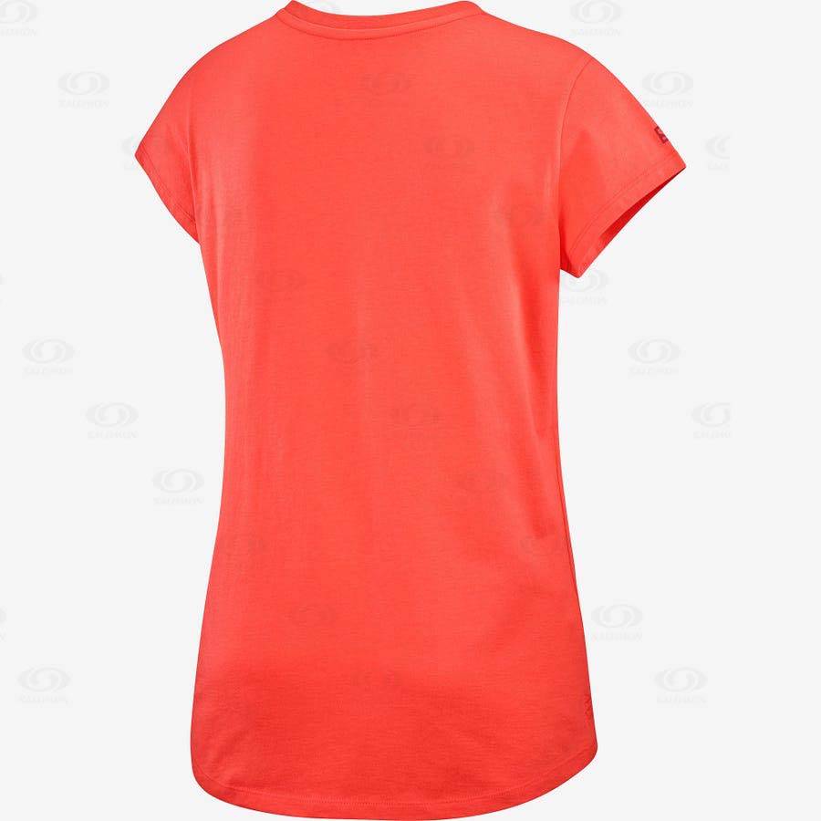 Dámské Tričko Salomon OUTLIFE SCOOP HEM TEE W Oranžové | CZ-L1914