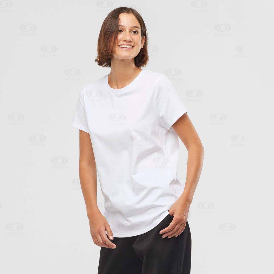 Dámské Tričko Salomon OUTLIFE SCOOP HEM TEE W Bílé | CZ-L2565