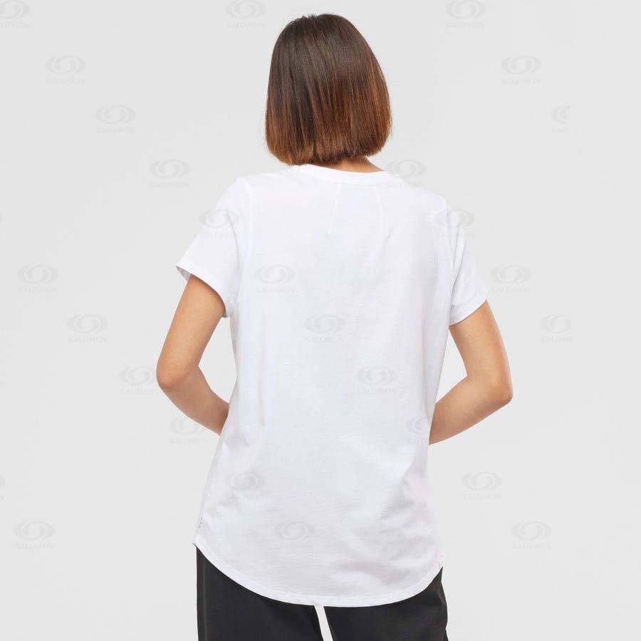 Dámské Tričko Salomon OUTLIFE SCOOP HEM TEE W Bílé | CZ-L2565