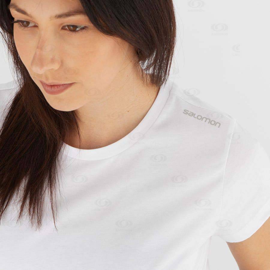Dámské Tričko Salomon OUTLIFE SCOOP HEM TEE W Bílé | CZ-L2565