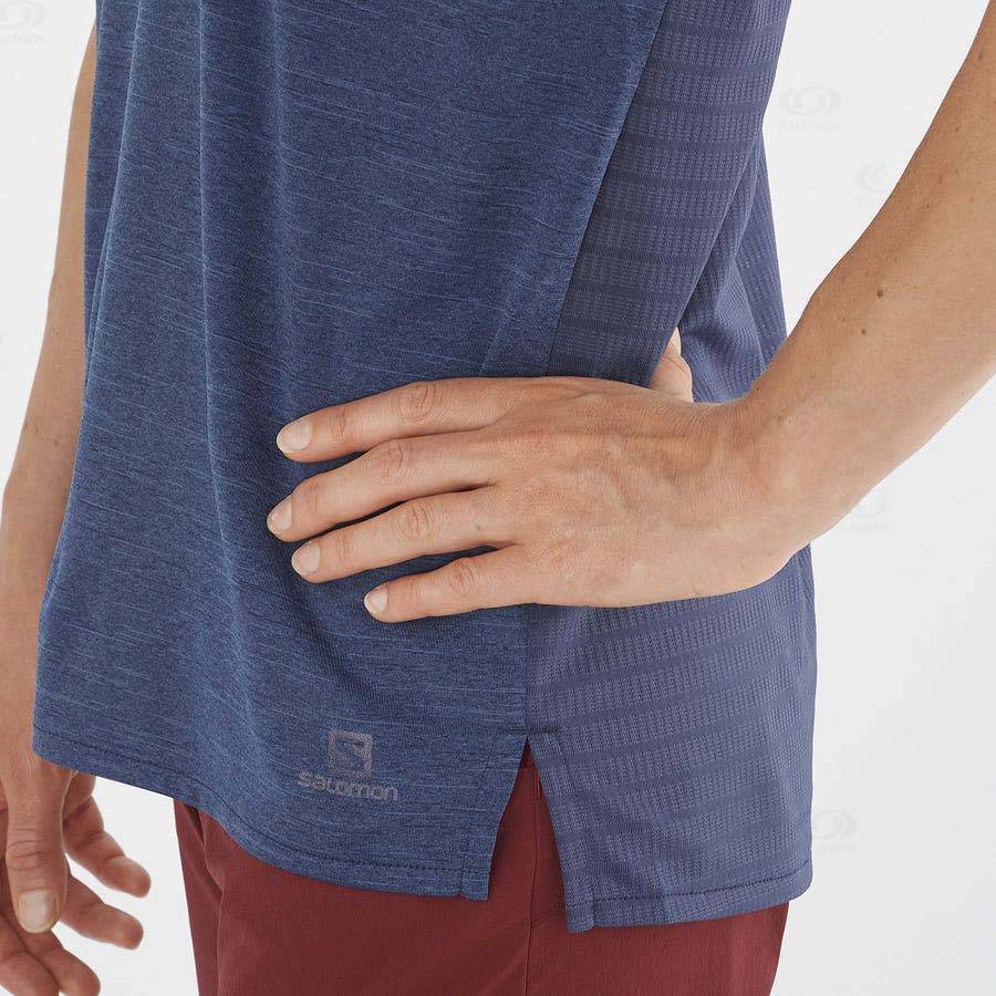 Dámské Tričko Salomon OUTLINE SUMMER Tmavě Blankyt | CZ-N2163