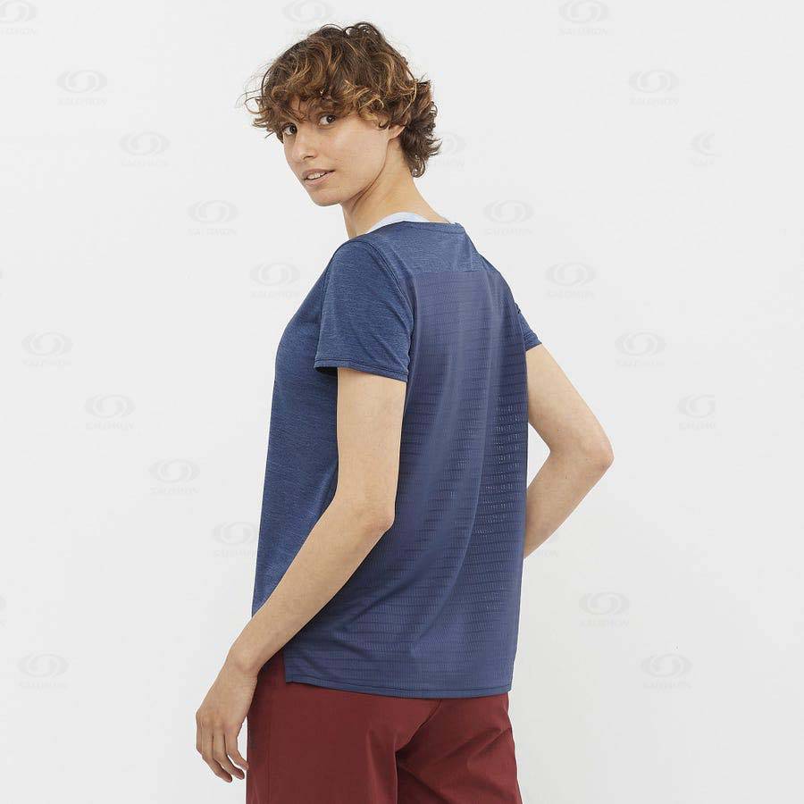 Dámské Tričko Salomon OUTLINE SUMMER Tmavě Blankyt | CZ-N2163