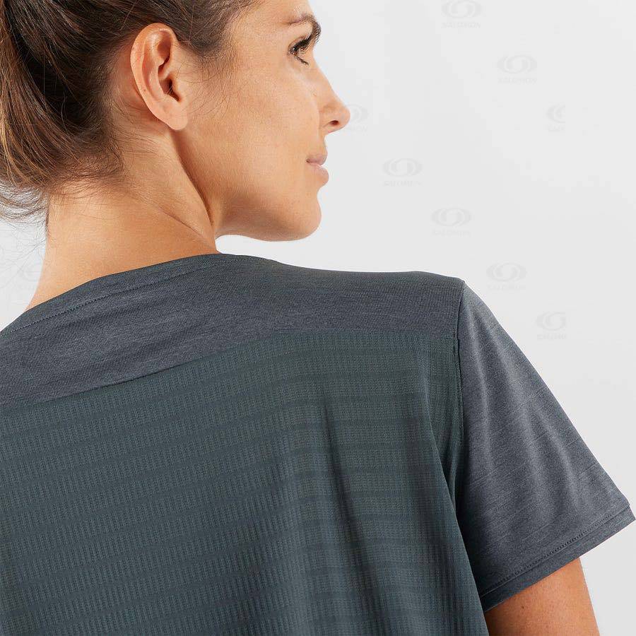 Dámské Tričko Salomon OUTLINE SUMMER Šedé | CZ-A2396