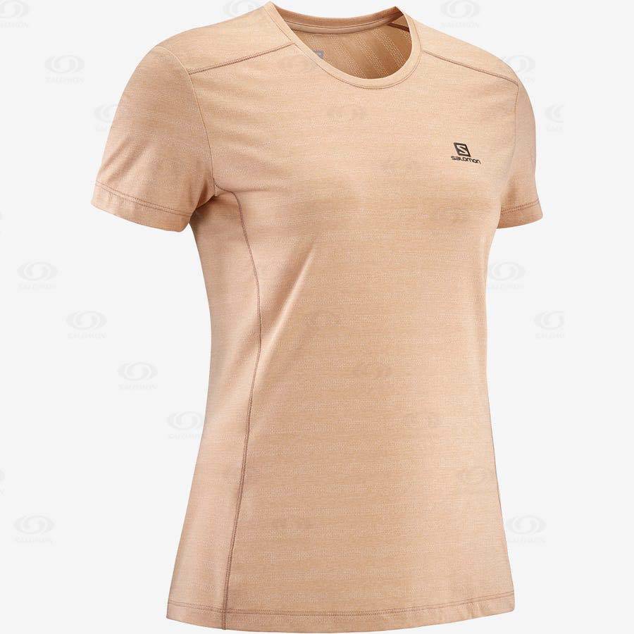 Dámské Tričko Salomon XA TEE W Růžové | CZ-S1240