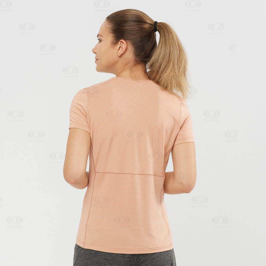 Dámské Tričko Salomon XA TEE W Růžové | CZ-S1240