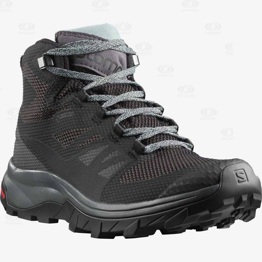 Dámské Turistické Boty Salomon OUTLINE MID GORE-TEX Tmavě Blankyt | CZ-L2579