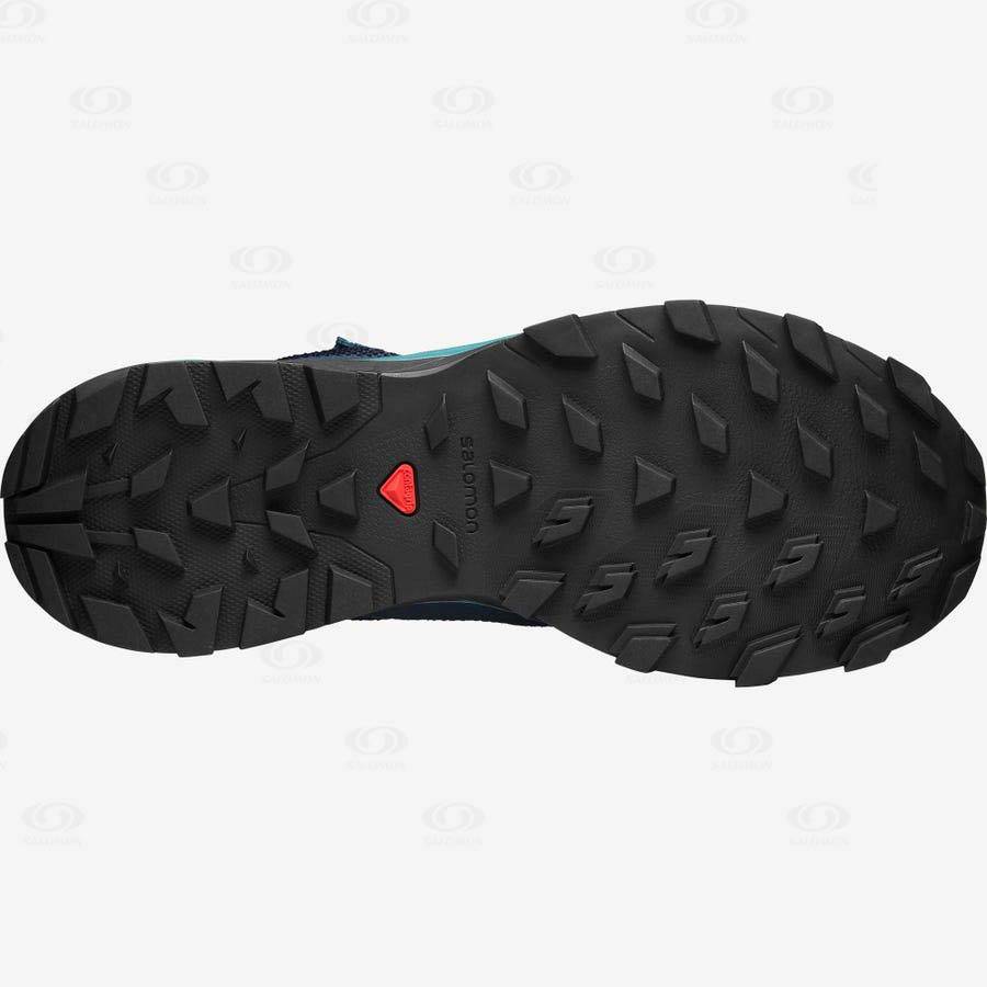 Dámské Turistické Boty Salomon OUTLINE MID GORE-TEX Černé Zelene | CZ-W1370