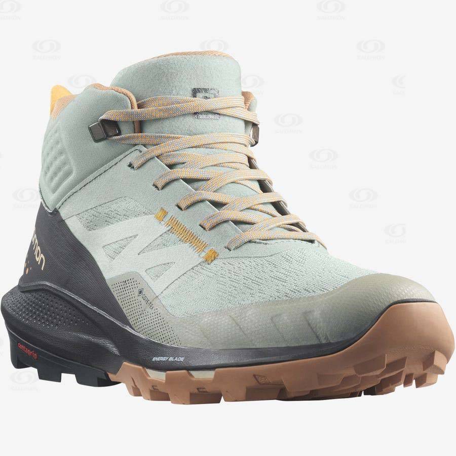 Dámské Turistické Boty Salomon OUTPULSE MID GORE-TEX Mátově Zelená | CZ-O1376