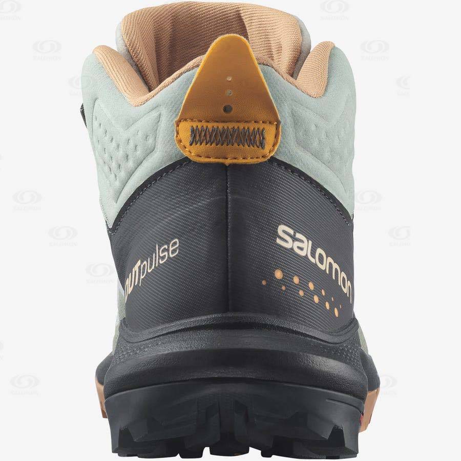 Dámské Turistické Boty Salomon OUTPULSE MID GORE-TEX Mátově Zelená | CZ-O1376