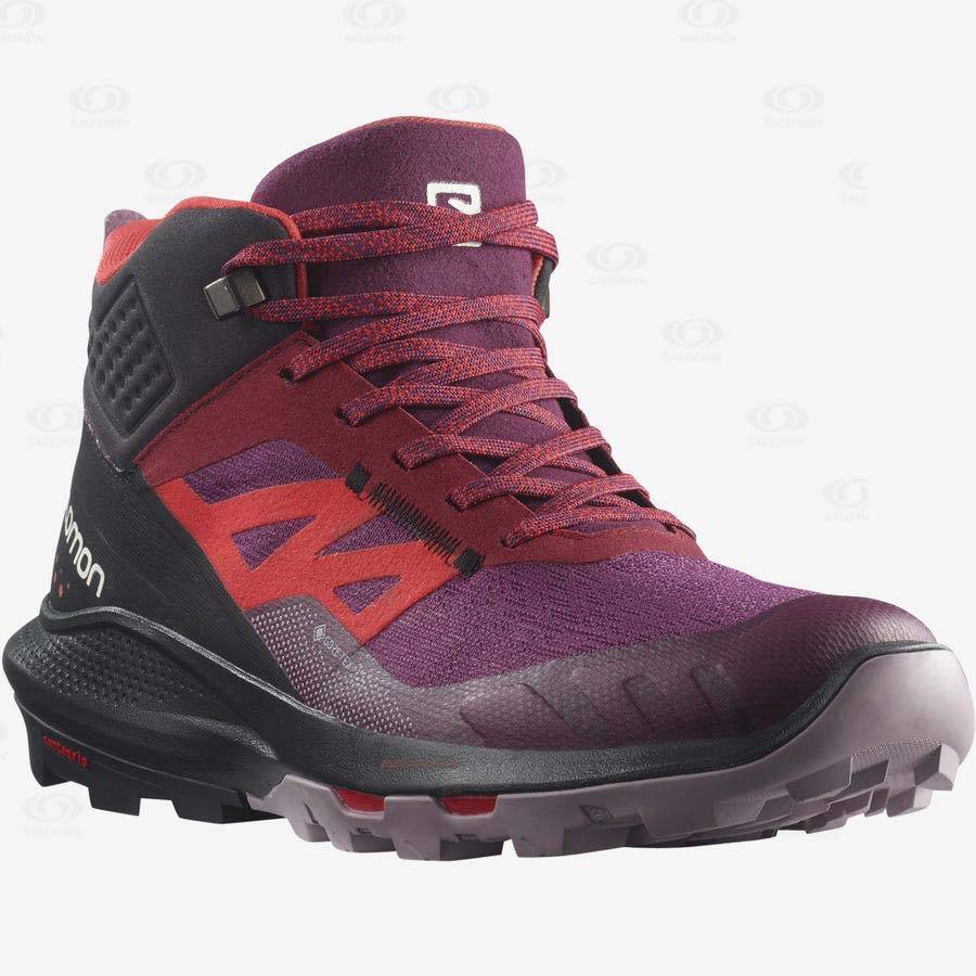 Dámské Turistické Boty Salomon OUTPULSE MID GORE-TEX Fialové | CZ-S2395