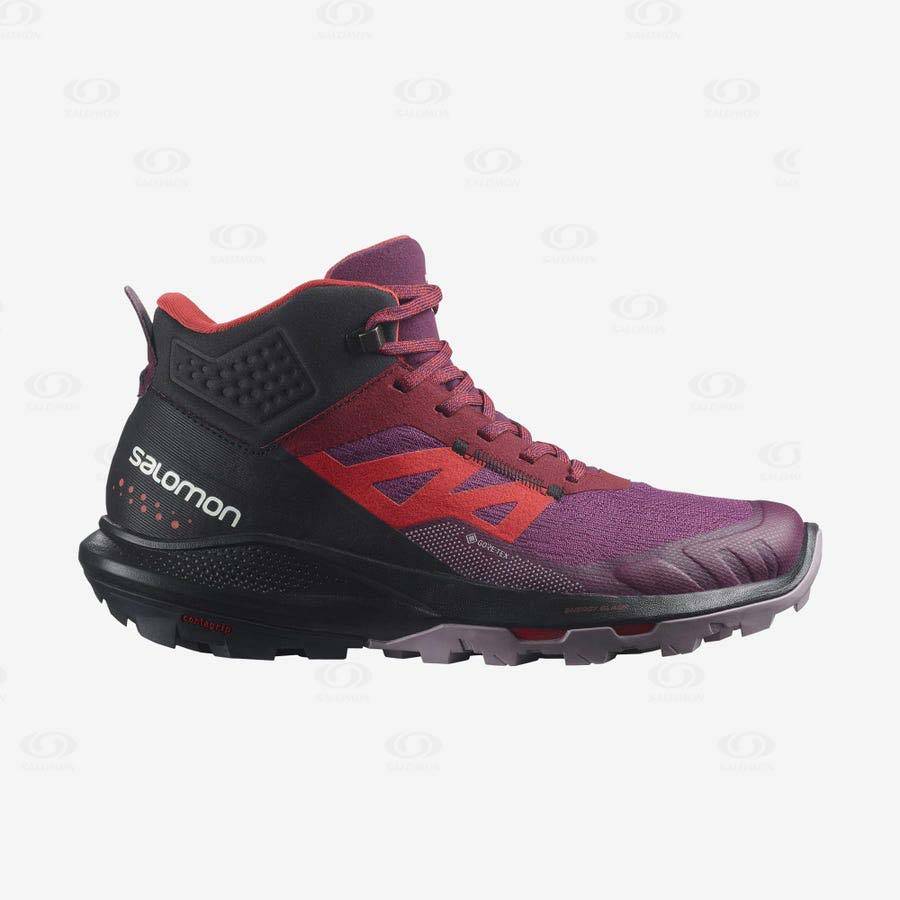Dámské Turistické Boty Salomon OUTPULSE MID GORE-TEX Fialové | CZ-S2395