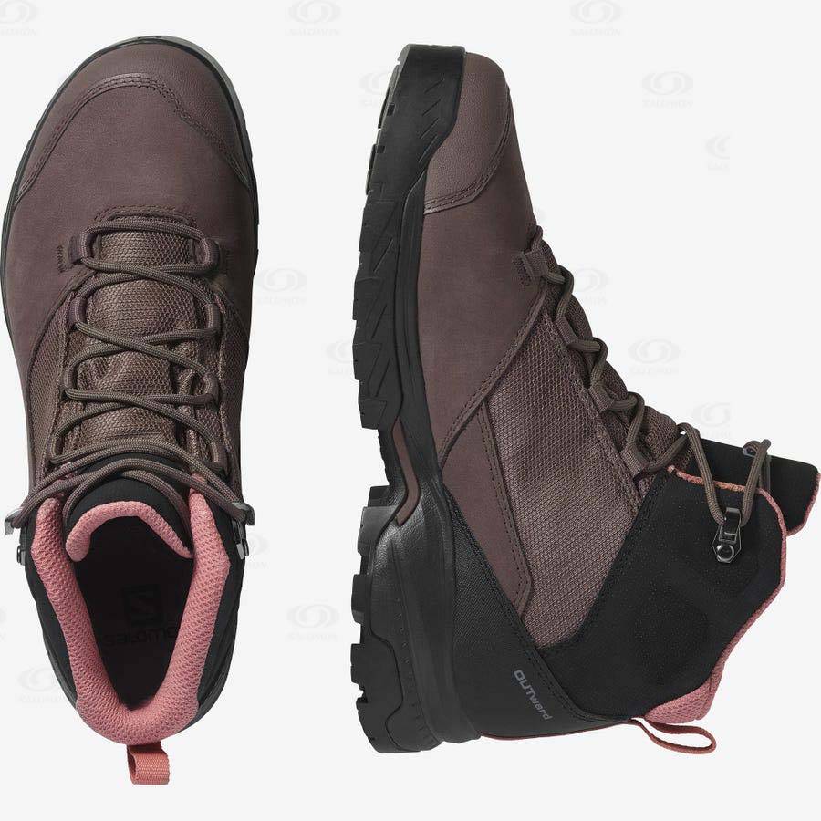 Dámské Turistické Boty Salomon OUTWARD GORE-TEX Hnědé | CZ-L2614