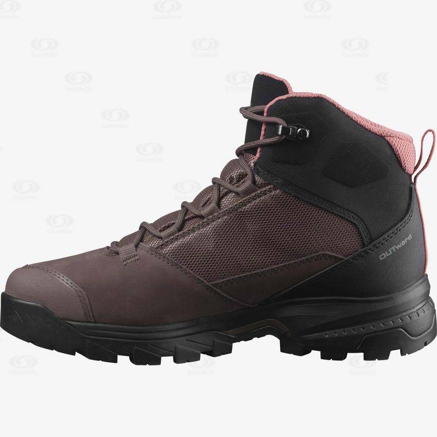 Dámské Turistické Boty Salomon OUTWARD GORE-TEX Hnědé | CZ-L2614