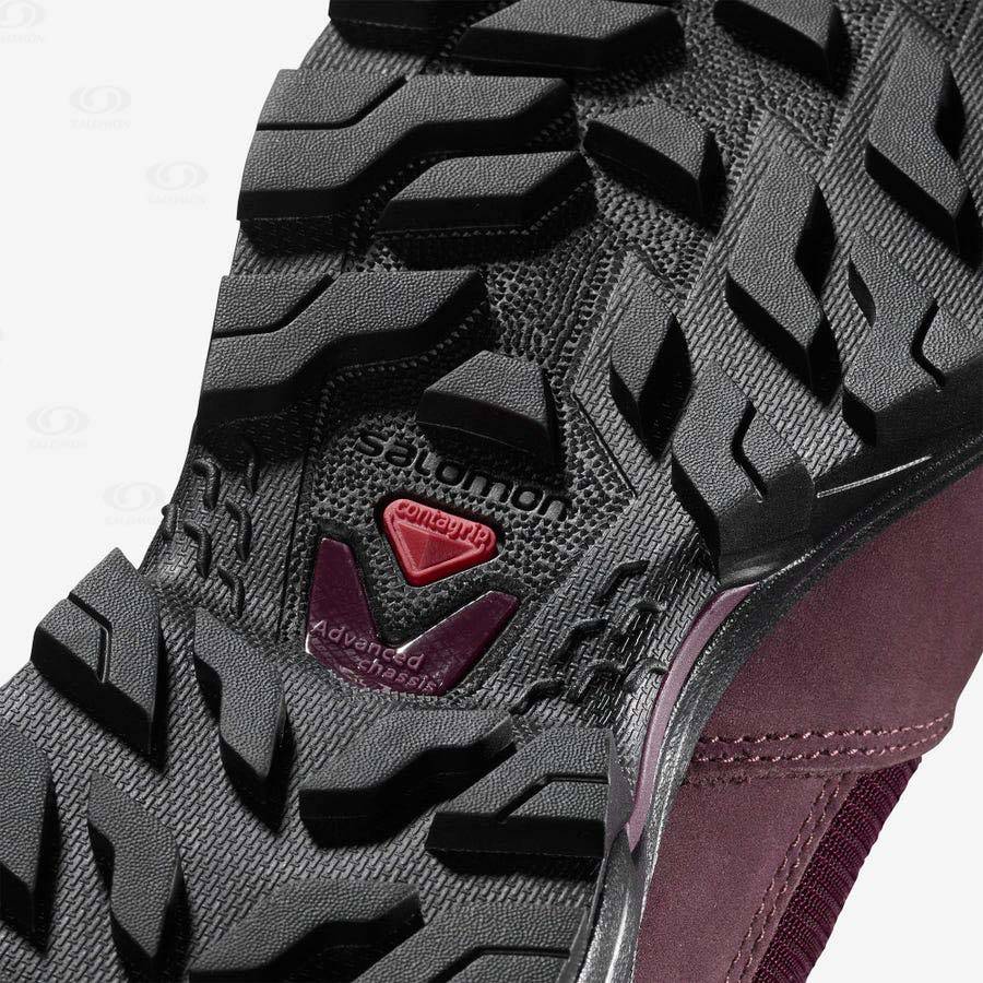 Dámské Turistické Boty Salomon OUTWARD GORE-TEX Červené | CZ-N1813