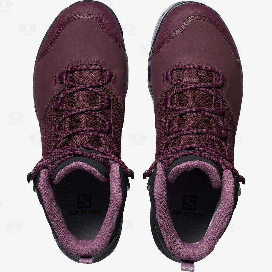 Dámské Turistické Boty Salomon OUTWARD GORE-TEX Červené | CZ-N1813