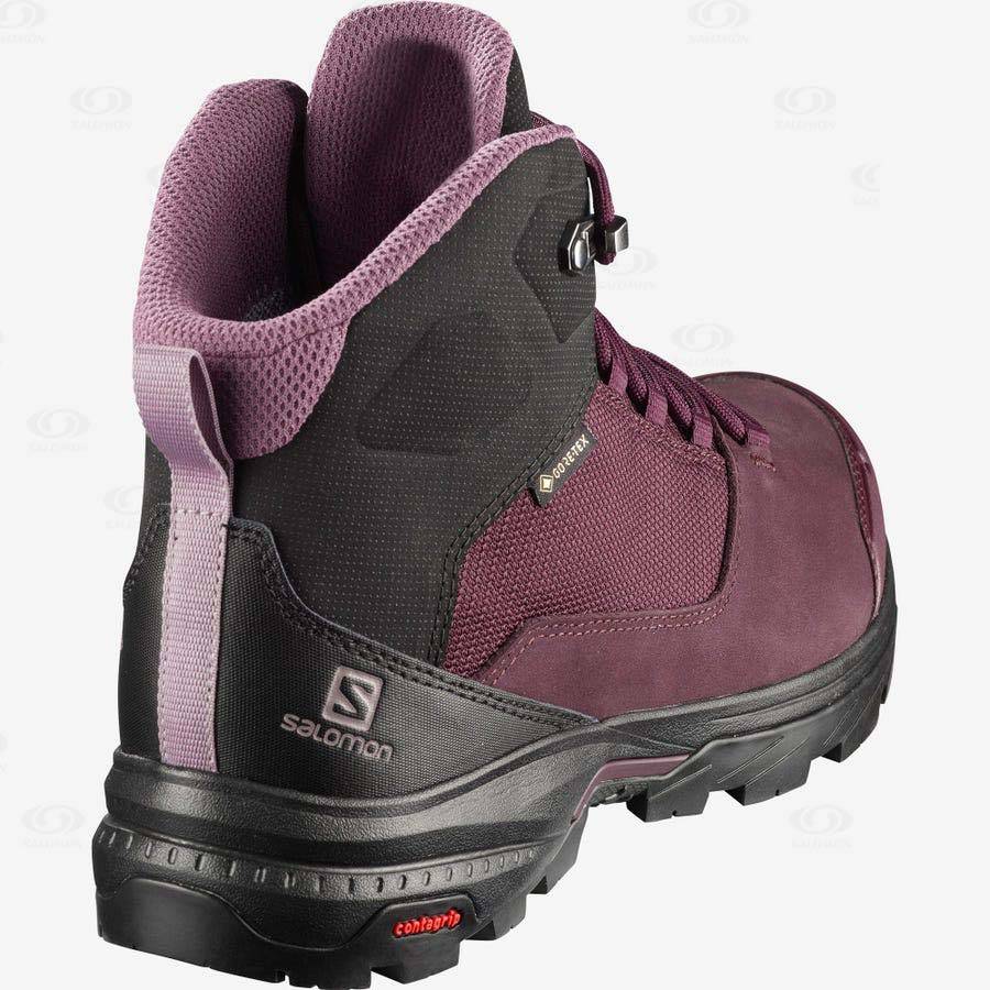 Dámské Turistické Boty Salomon OUTWARD GORE-TEX Červené | CZ-N1813