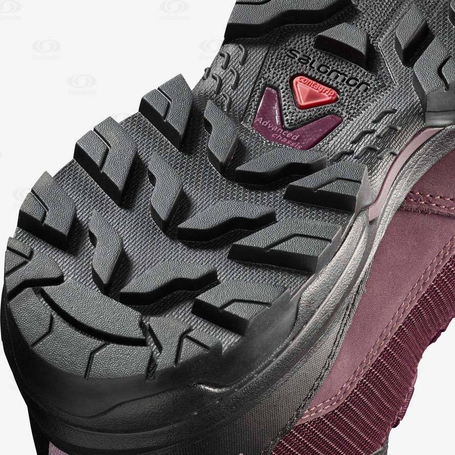 Dámské Turistické Boty Salomon OUTWARD GORE-TEX Červené | CZ-N1813