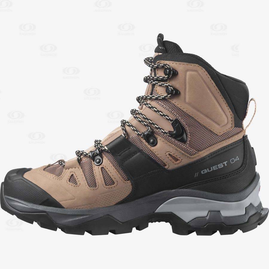 Dámské Turistické Boty Salomon QUEST 4 GORE-TEX Hnědé | CZ-M1804