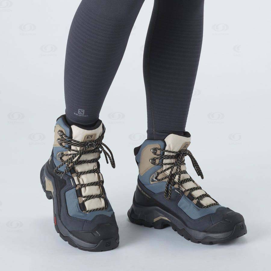 Dámské Turistické Boty Salomon QUEST ELEMENT GORE-TEX Černé | CZ-A1633