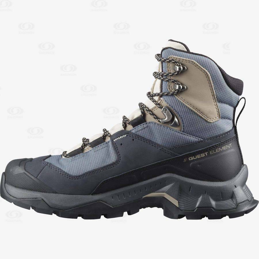 Dámské Turistické Boty Salomon QUEST ELEMENT GORE-TEX Černé | CZ-A1633