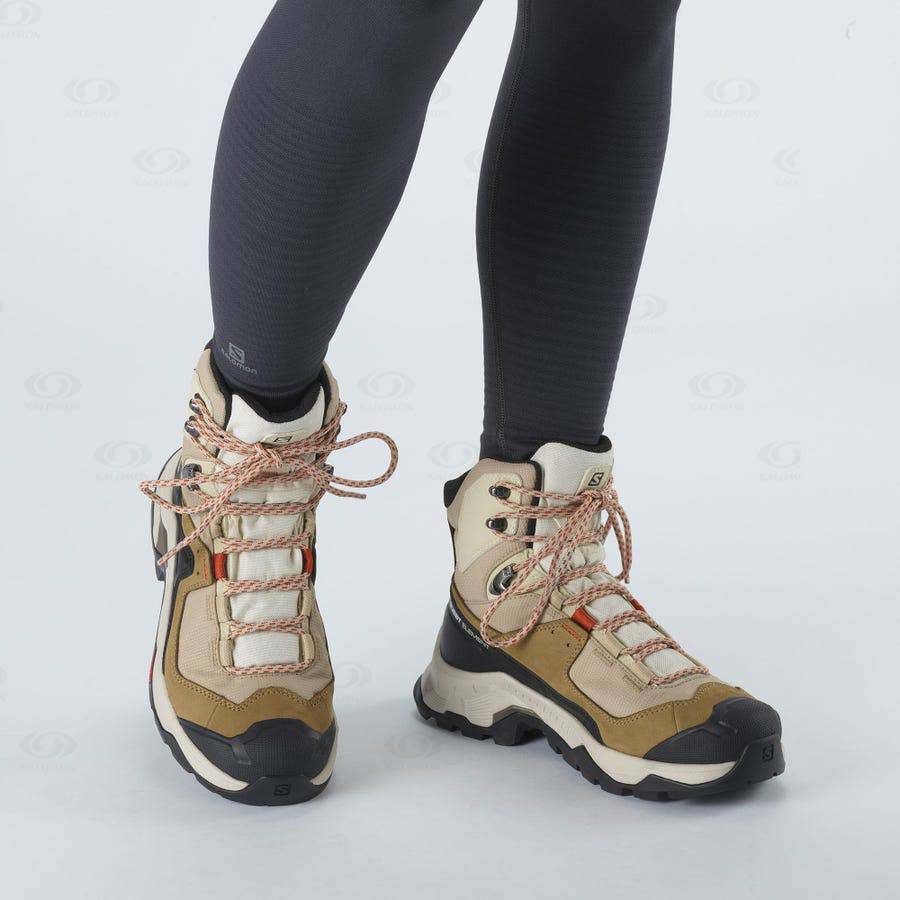 Dámské Turistické Boty Salomon QUEST ELEMENT GORE-TEX Hnědé | CZ-O2134