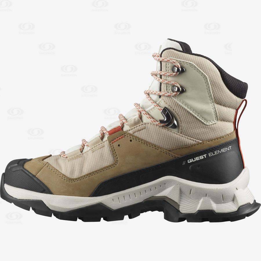 Dámské Turistické Boty Salomon QUEST ELEMENT GORE-TEX Hnědé | CZ-O2134