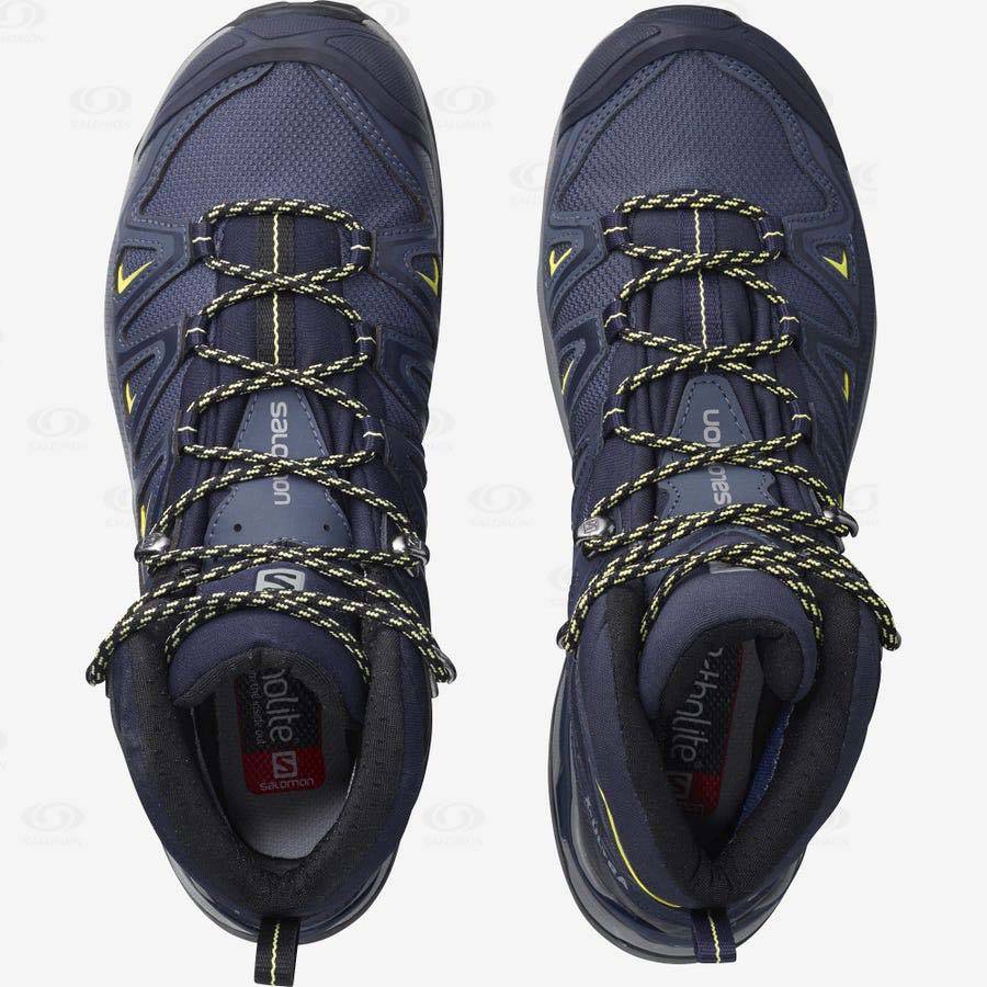 Dámské Turistické Boty Salomon X ULTRA 3 WIDE MID GORE-TEX Blankyt | CZ-M1461