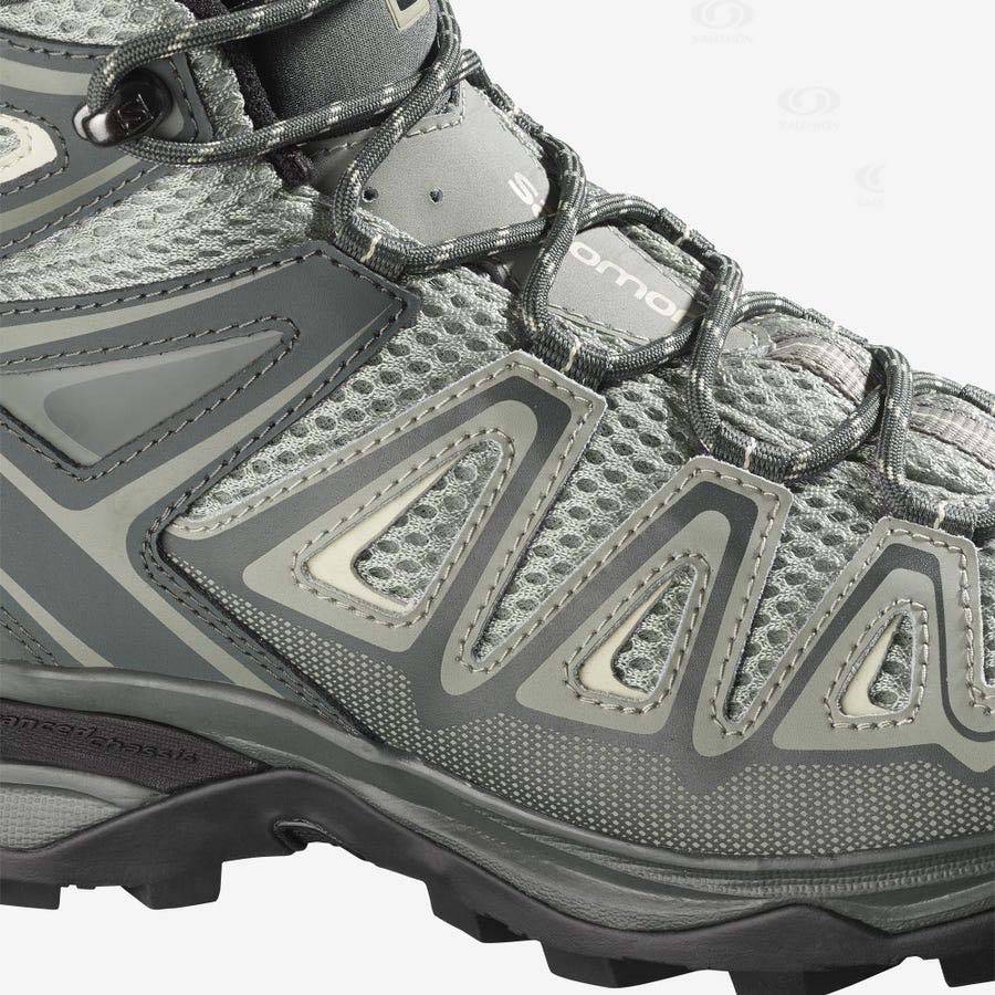 Dámské Turistické Boty Salomon X ULTRA MID 3 AERO Šedé Hnědé | CZ-A1430