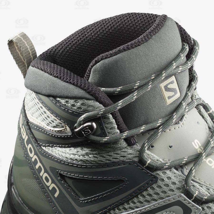 Dámské Turistické Boty Salomon X ULTRA MID 3 AERO Šedé Hnědé | CZ-A1430