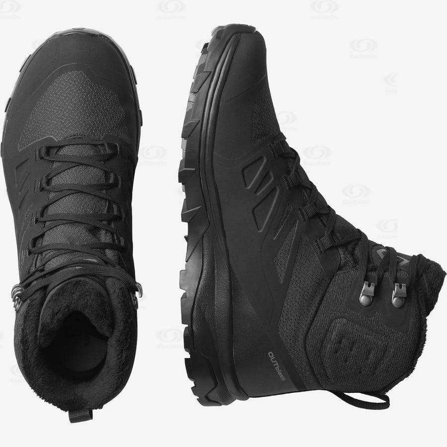 Dámské Zimní Boty Salomon OUTBLAST THINSULATE™ CLIMASALOMON™ WATERPROOF Černé | CZ-S2038