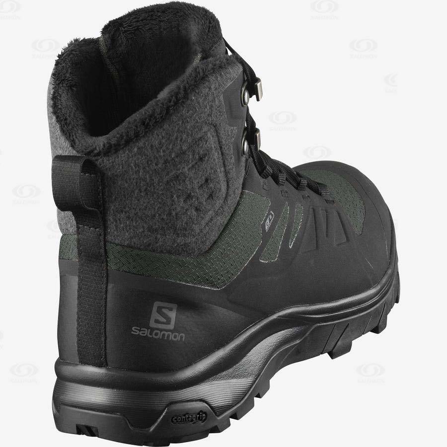 Dámské Zimní Boty Salomon OUTBLAST THINSULATE™ CLIMASALOMON™ WATERPROOF Černé | CZ-S2038