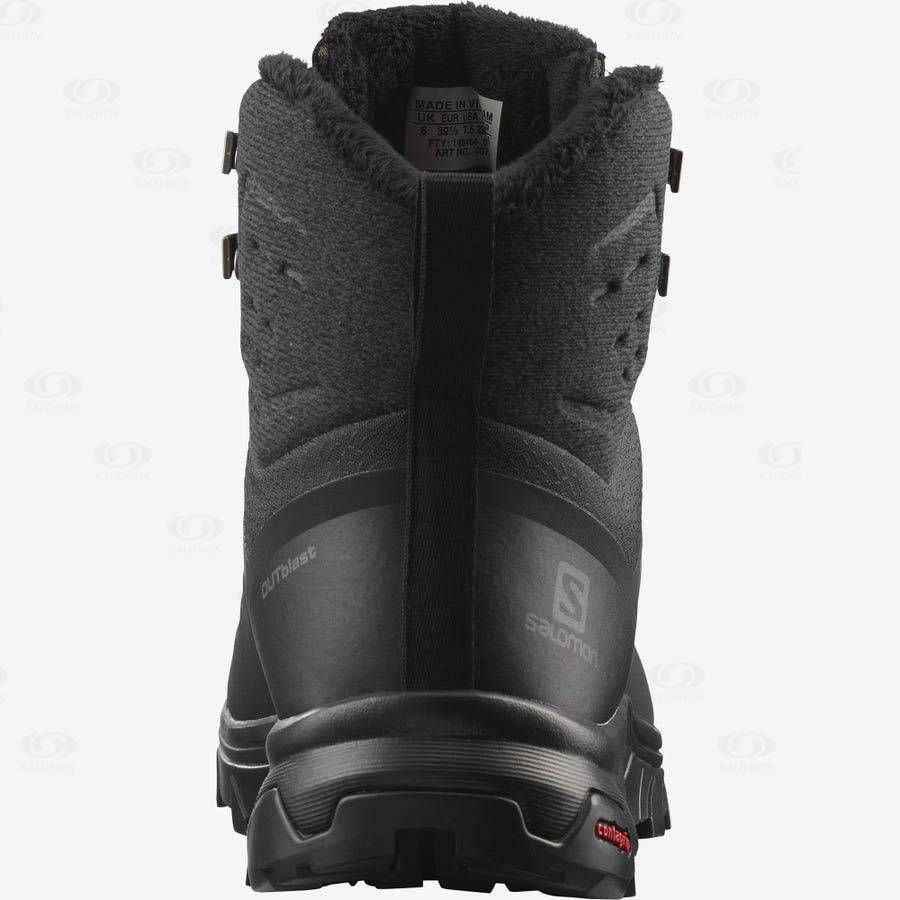 Dámské Zimní Boty Salomon OUTBLAST THINSULATE™ CLIMASALOMON™ WATERPROOF Černé | CZ-S2038