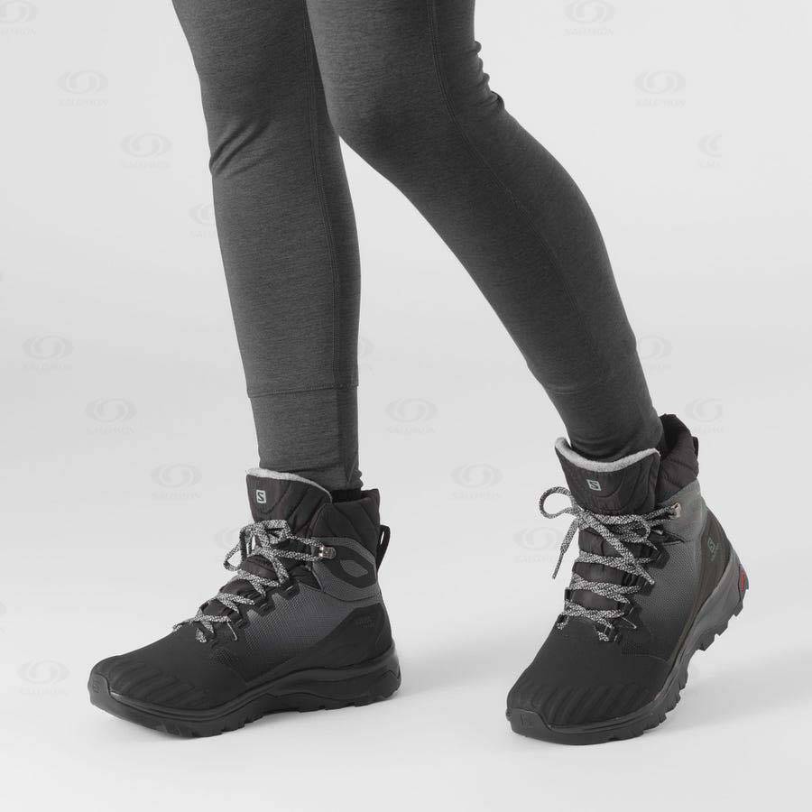 Dámské Zimní Boty Salomon VAYA BLAZE THINSULATE™ CLIMASALOMON™ WATERPROOF Černé | CZ-L1151