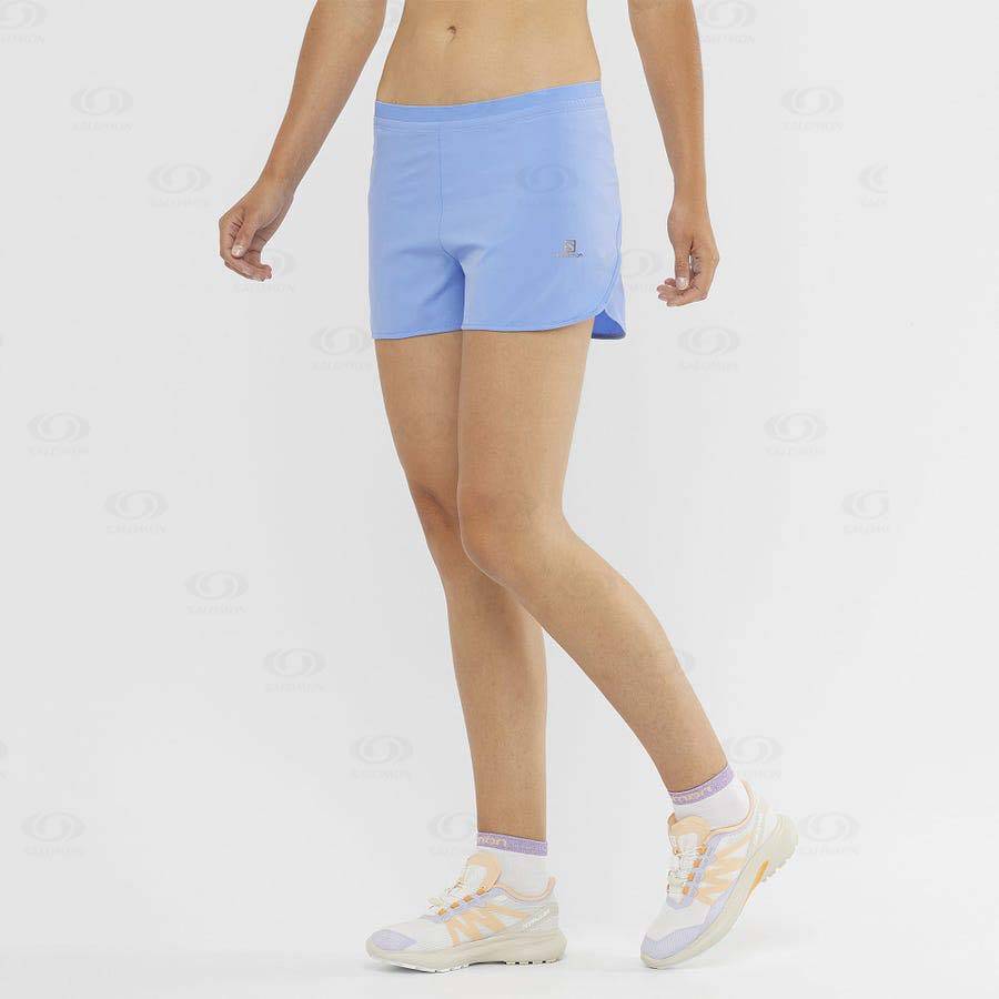 Dámské Šortky Salomon CROSS 3'' Blankyt | CZ-L2544