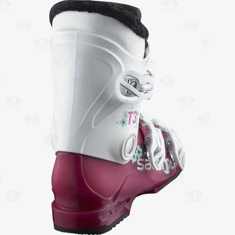 Dětské Lyžařské Boty Salomon T3 RT GIRLY Fialové Bílé | CZ-S2248